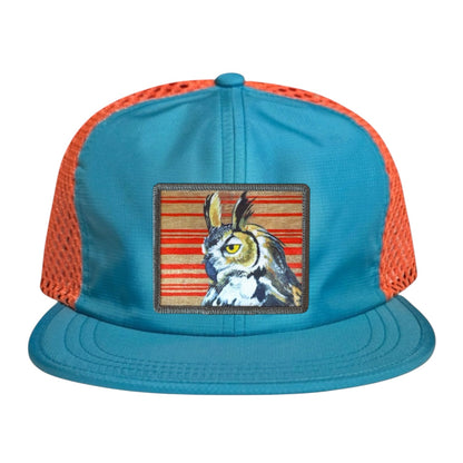 Wide Set Mesh Cap Orange/ Teal
