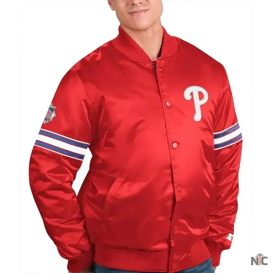 Pick & Roll Philadelphia Phillies Varsity Satin Jacket