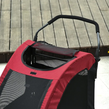 Foldable Pet Stroller with Storage Pocket