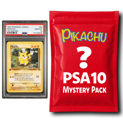 Pikachu PSA 10 Graded PKM Card Mystery Pack Trading Card Game