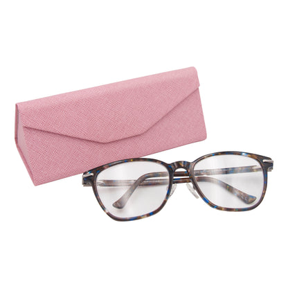 Pink Solid Color Glasses Case - Vegan Leather Magic Folding Hardcase