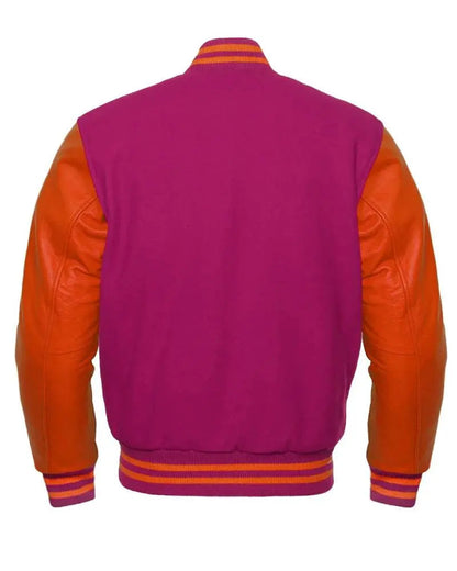 Pink And Orange Varsity Jacket
