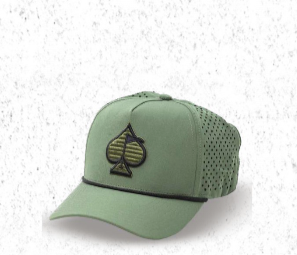 Perforated Rope Hat - Olive