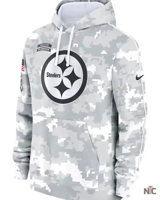 Pittsburgh Steelers Salute To Service Camo 2024 Hoodie