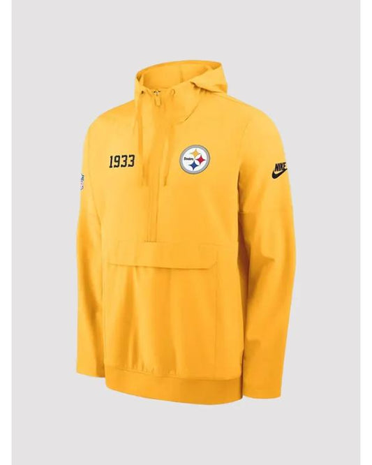 Pittsburgh Steelers Anorak Half-Zip Yellow Hoodie