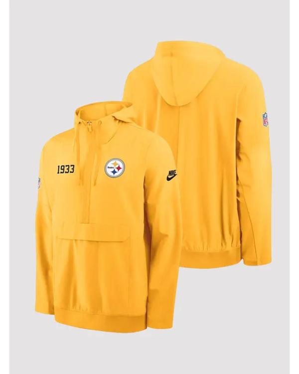 Pittsburgh Steelers Anorak Half-Zip Yellow Hoodie