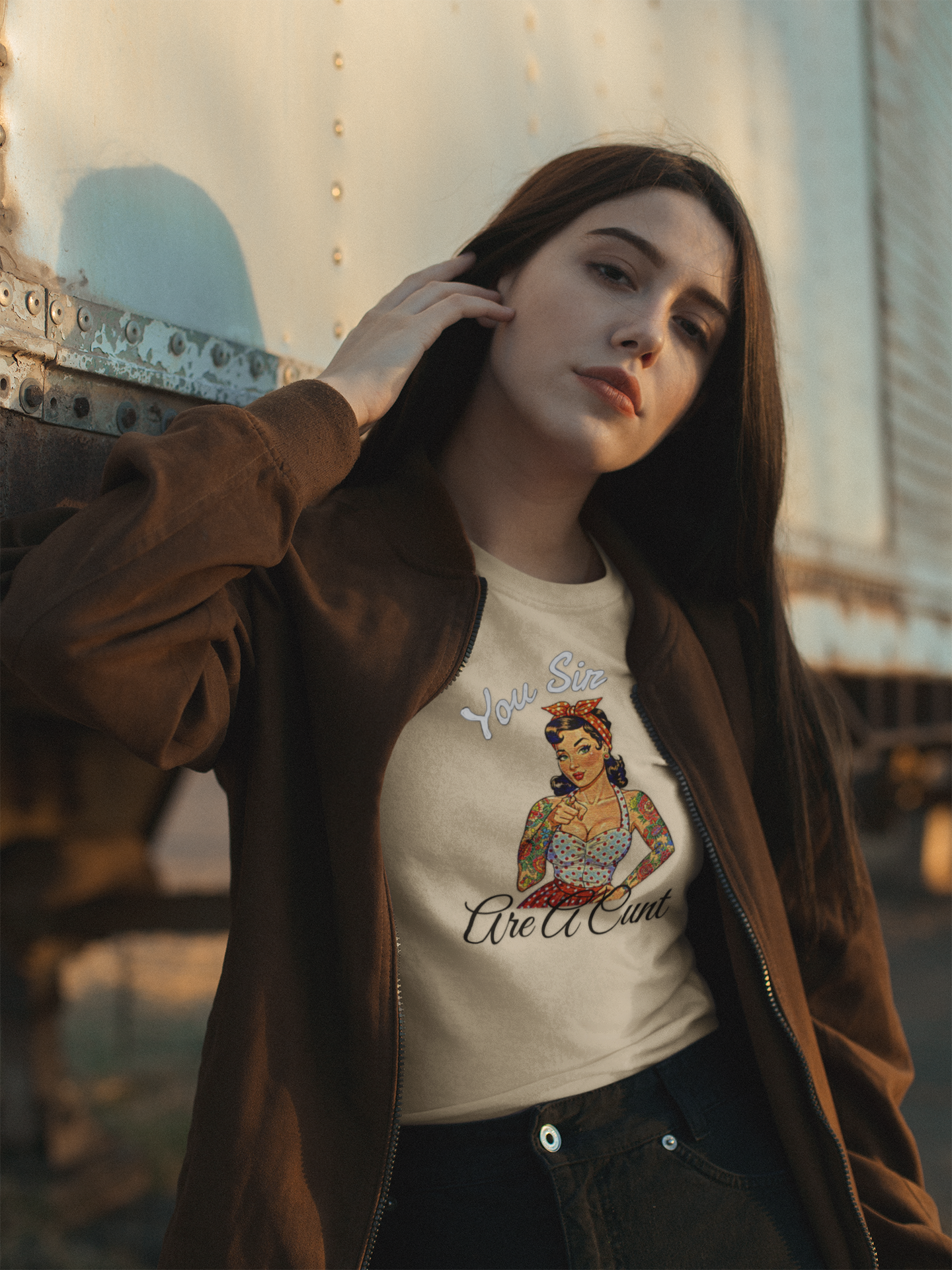 You Sir Are A Cunt Pin Up Graphic Tee