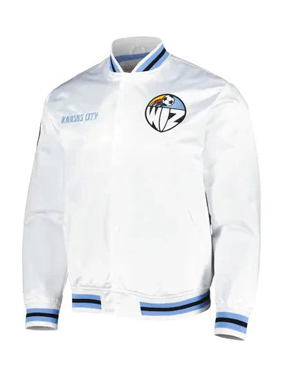 MLS Sporting Kansas City White Satin Jacket