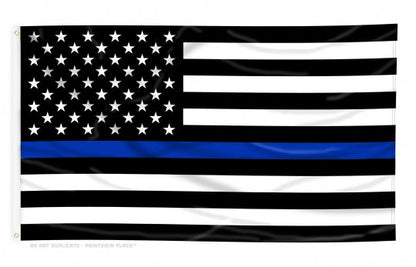 Printed Thin Blue Line American Flag *Made in USA*
