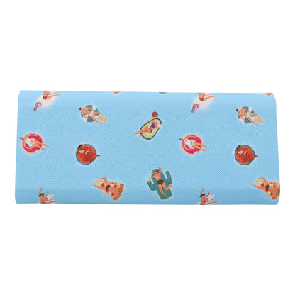 Pool Time Print Glasses Case - Vegan Leather Magic Folding Hardcase