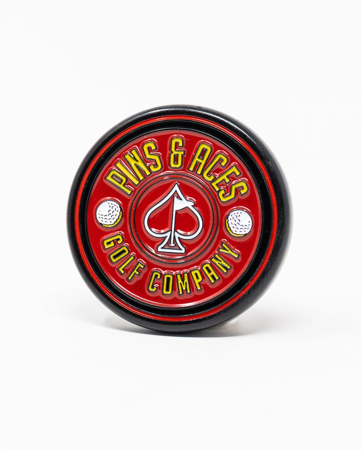 Pop Out Medallion Ball Marker - Red