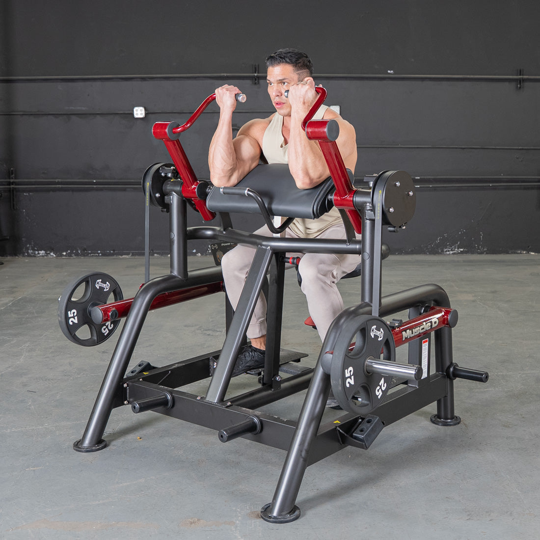 Power Leverage V2 Iso Lateral Biceps Curl / Preacher Curl - Muscle D Fitness