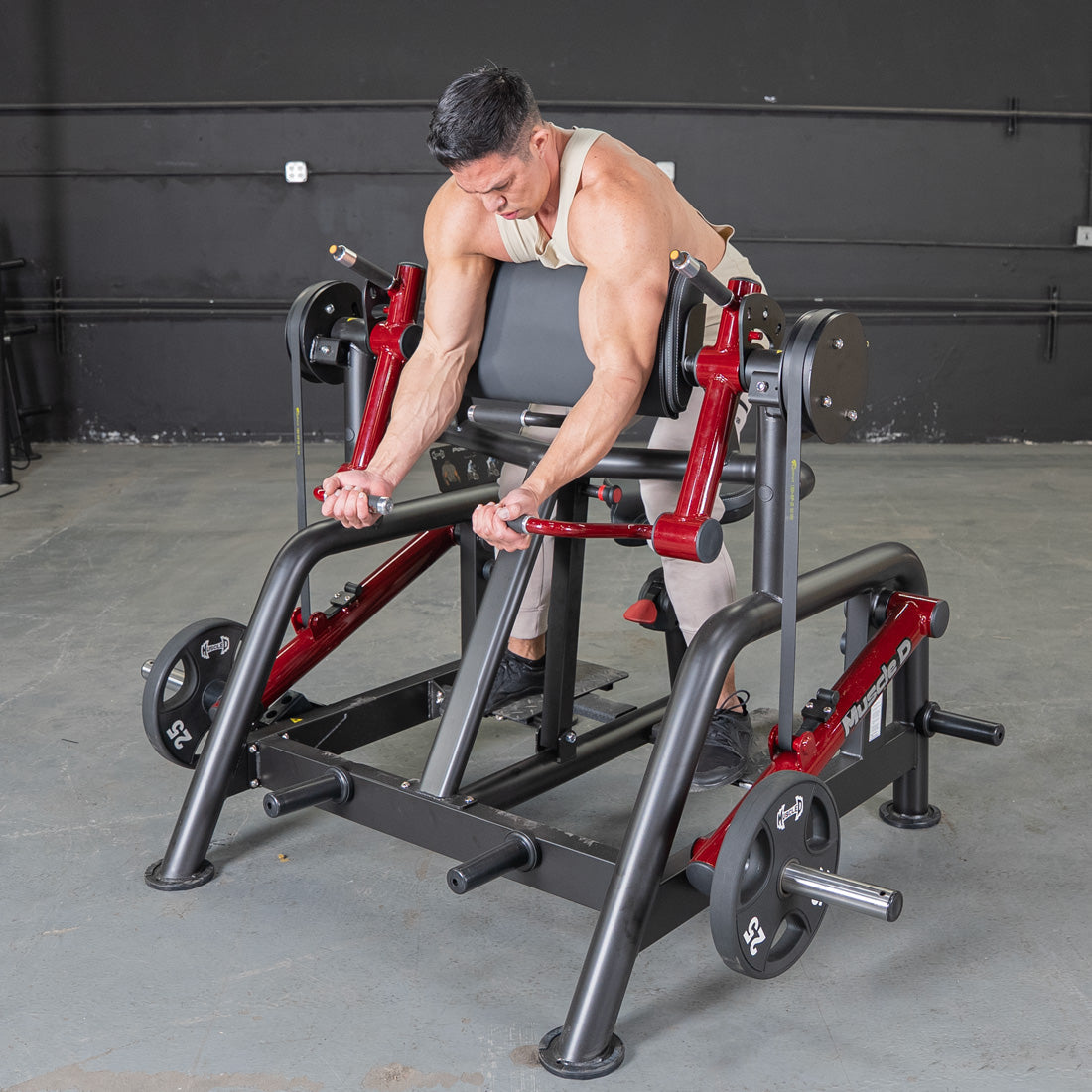 Power Leverage V2 Iso Lateral Biceps Curl / Preacher Curl - Muscle D Fitness