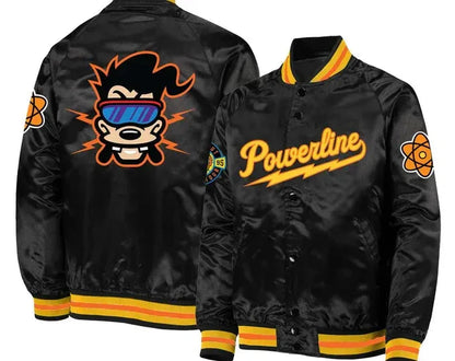 Powerline Black Varsity Jacket