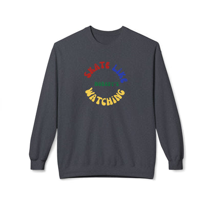 Primary Skate Like Nobody's Watching Unisex Fleece Crewneck Sweatshirt