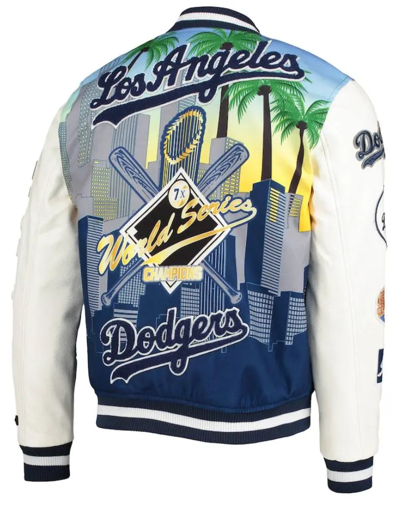 Pro Standard White Los Angeles Dodgers Varsity Jacket
