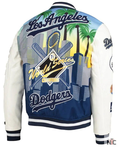 Pro Standard White Los Angeles Dodgers Varsity Jacket