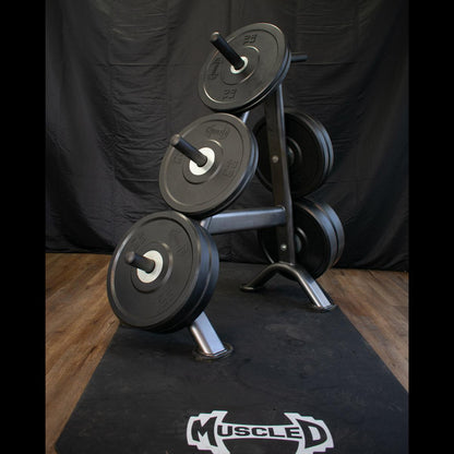 Pro Bumper Training Plates with Center Steel Hub - Muscle D Fitness - Virgin Rubber