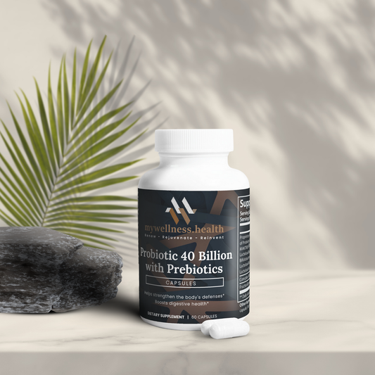Probiotic 40 Billion CFU with Prebiotics - Natural Digestive Support