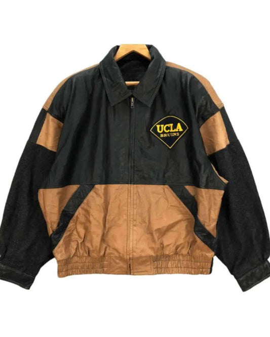 Vintage Alamo Uomo Ucla Bruins Wool Leather Jacket