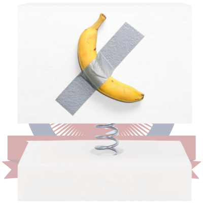 Banana Duct-Taped to a Wall Bobble