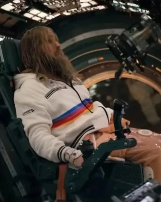Project Hail Mary Ryan Gosling Rainbow Stripe Zipper Hoodie