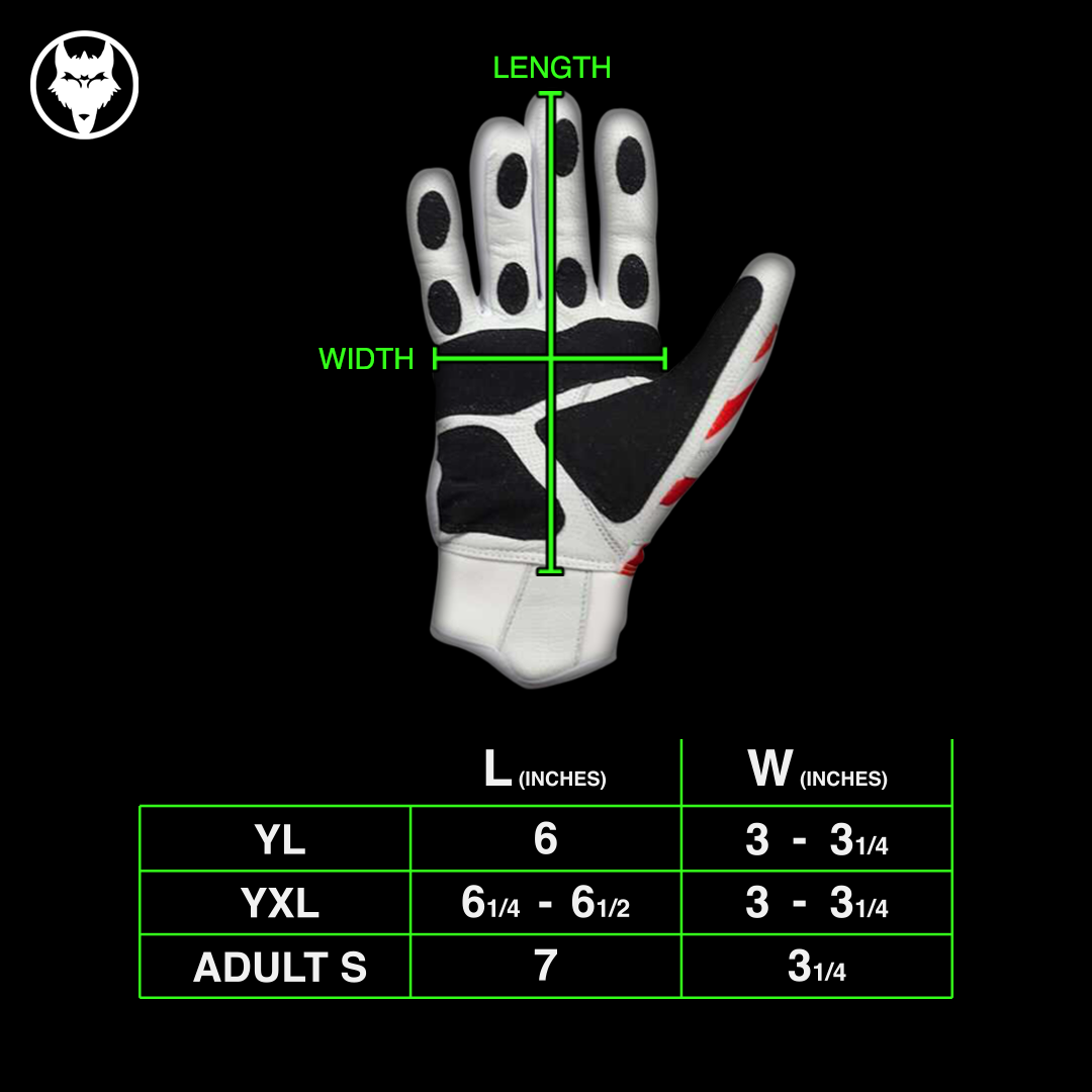 Prowler White Batting Gloves