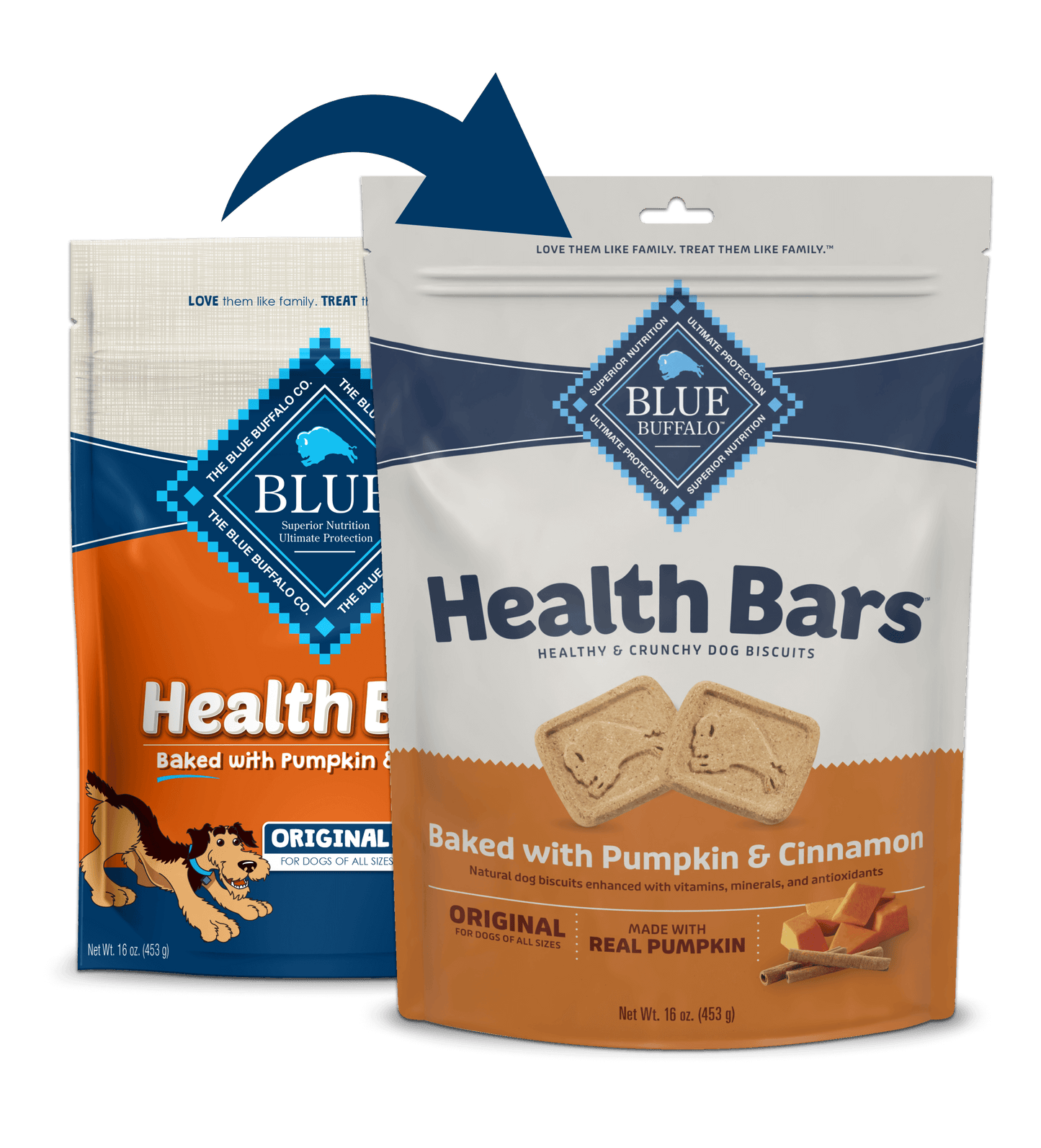 Blue Buffalo Blue Health Bar Crunchy Dog Biscuits Baked with Pumpkin and Cinnamon (16oz)