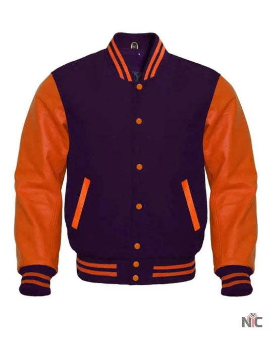 Purple & Orange Varsity Jacket
