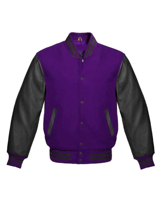 Purple And Black Varsity Jacket