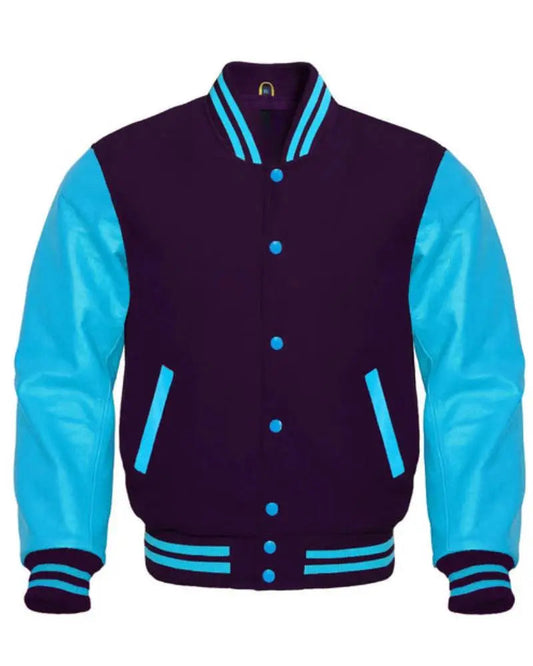 Purple And Blue Varsity Jacket
