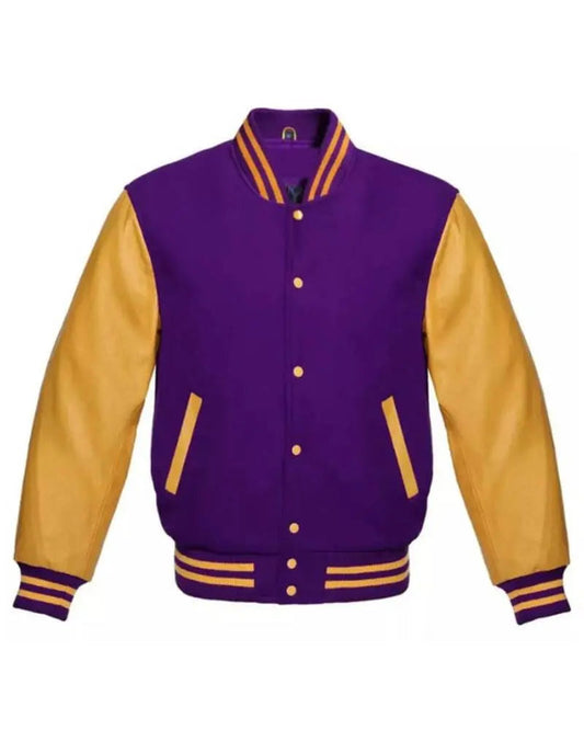 Purple And Gold Varsity Jacket