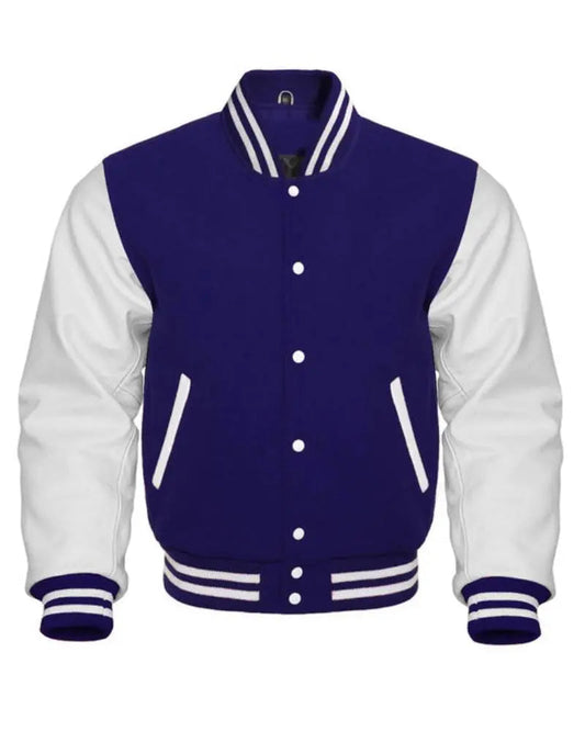 Purple And White Varsity Jacket