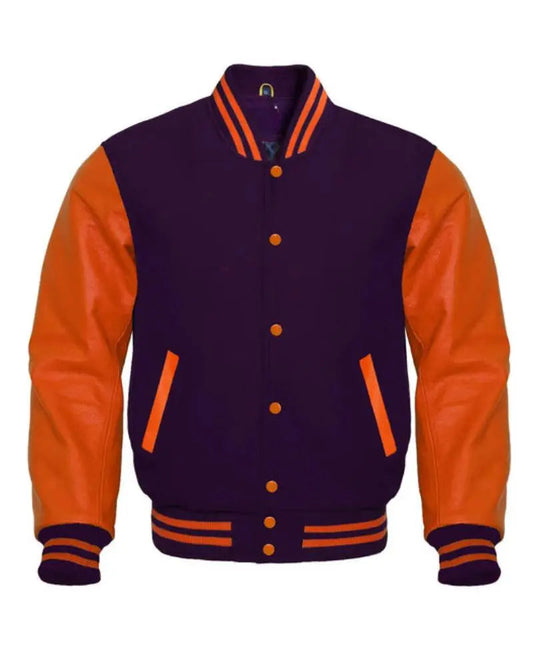 Purple & Orange Varsity Jacket
