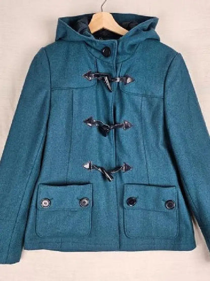 Pushers S01 Rosie Jones Teal Toggle Coat