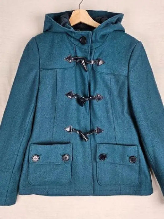 Pushers S01 Rosie Jones Teal Toggle Coat