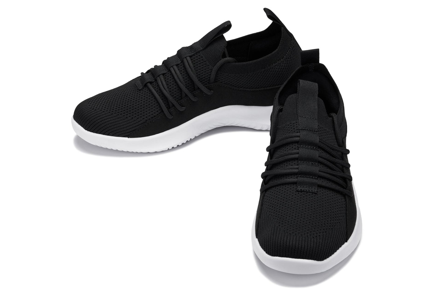 CALTO - Q132 - 2.4 Inches Taller (Black/White Sole) - Ultra Lightweight Sneakers - Triathlete Store