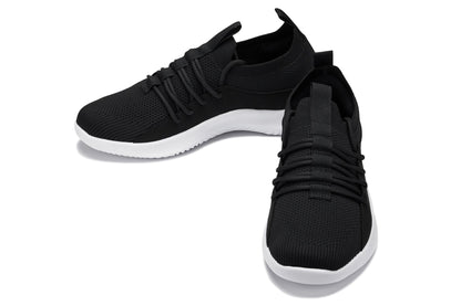 CALTO - Q132 - 2.4 Inches Taller (Black/White Sole) - Ultra Lightweight Sneakers - Triathlete Store