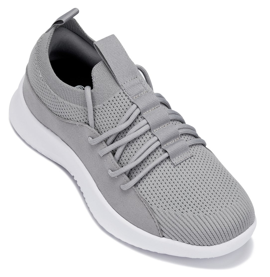 CALTO - Q134 - 2.4 Inches Taller (Light Gray/White Sole) - Ultra Lightweight Sneakers - Triathlete Store