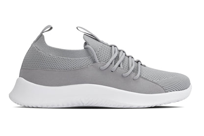 CALTO - Q134 - 2.4 Inches Taller (Light Gray/White Sole) - Ultra Lightweight Sneakers - Triathlete Store