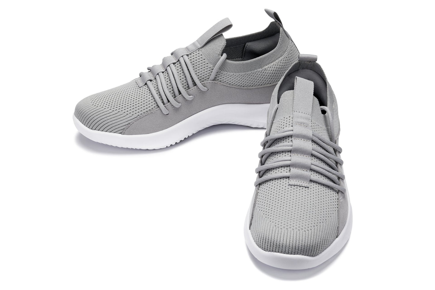 CALTO - Q134 - 2.4 Inches Taller (Light Gray/White Sole) - Ultra Lightweight Sneakers - Triathlete Store