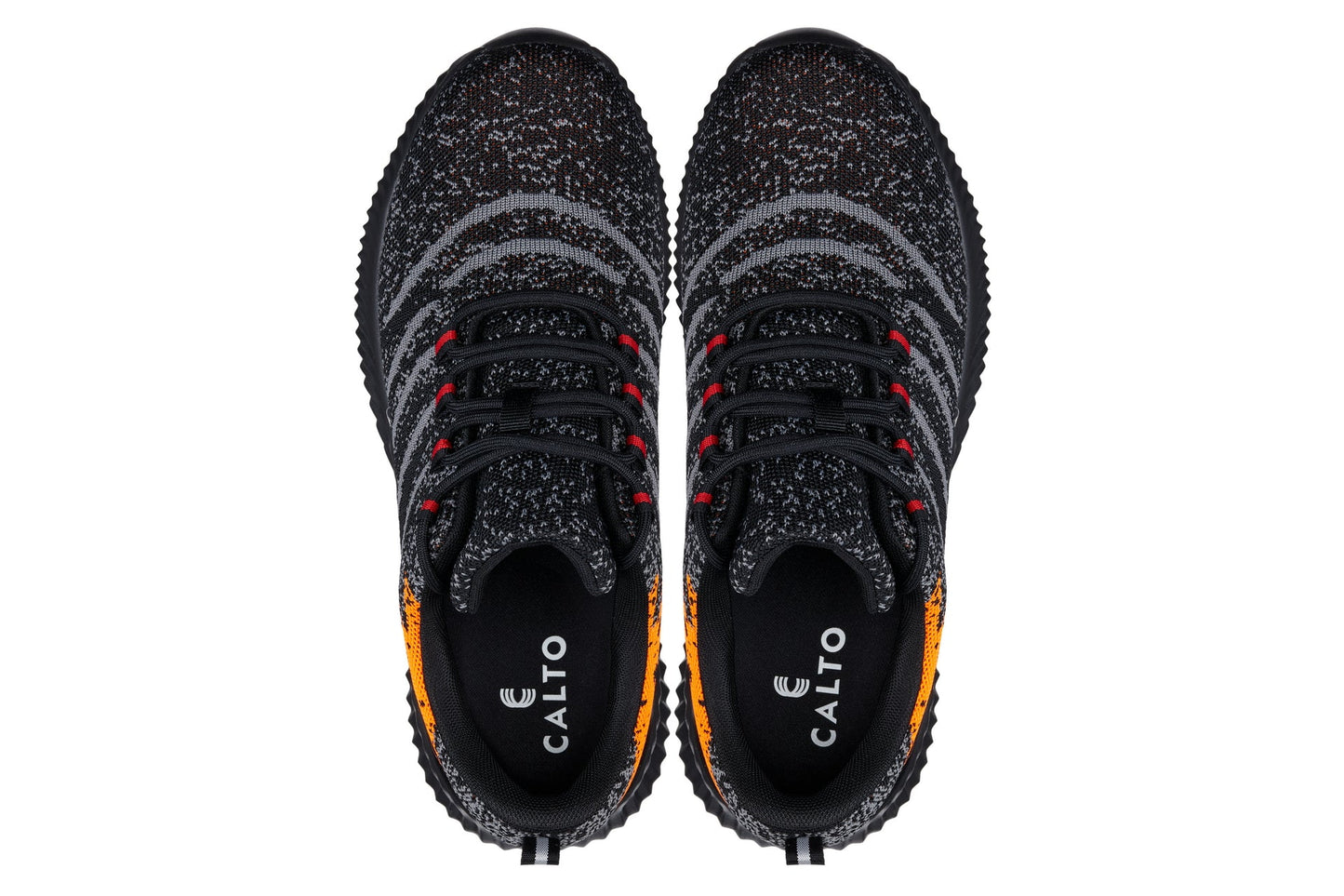 CALTO - Q219 - 2.8 Inches Taller (Neon Orange/Black/Grey) - Ultra Lightweight - Triathlete Store