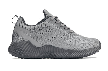 CALTO - Q221 - 2.6 Inches Taller (Cement/Pewter) - Lightweight Sporty Sneakers - Triathlete Store