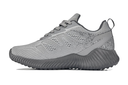 CALTO - Q221 - 2.6 Inches Taller (Cement/Pewter) - Lightweight Sporty Sneakers - Triathlete Store
