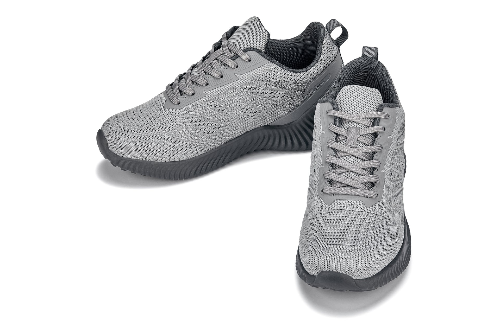 CALTO - Q221 - 2.6 Inches Taller (Cement/Pewter) - Lightweight Sporty Sneakers - Triathlete Store