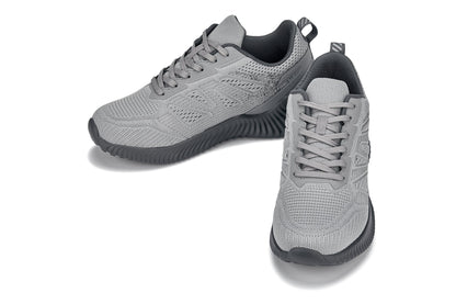 CALTO - Q221 - 2.6 Inches Taller (Cement/Pewter) - Lightweight Sporty Sneakers - Triathlete Store
