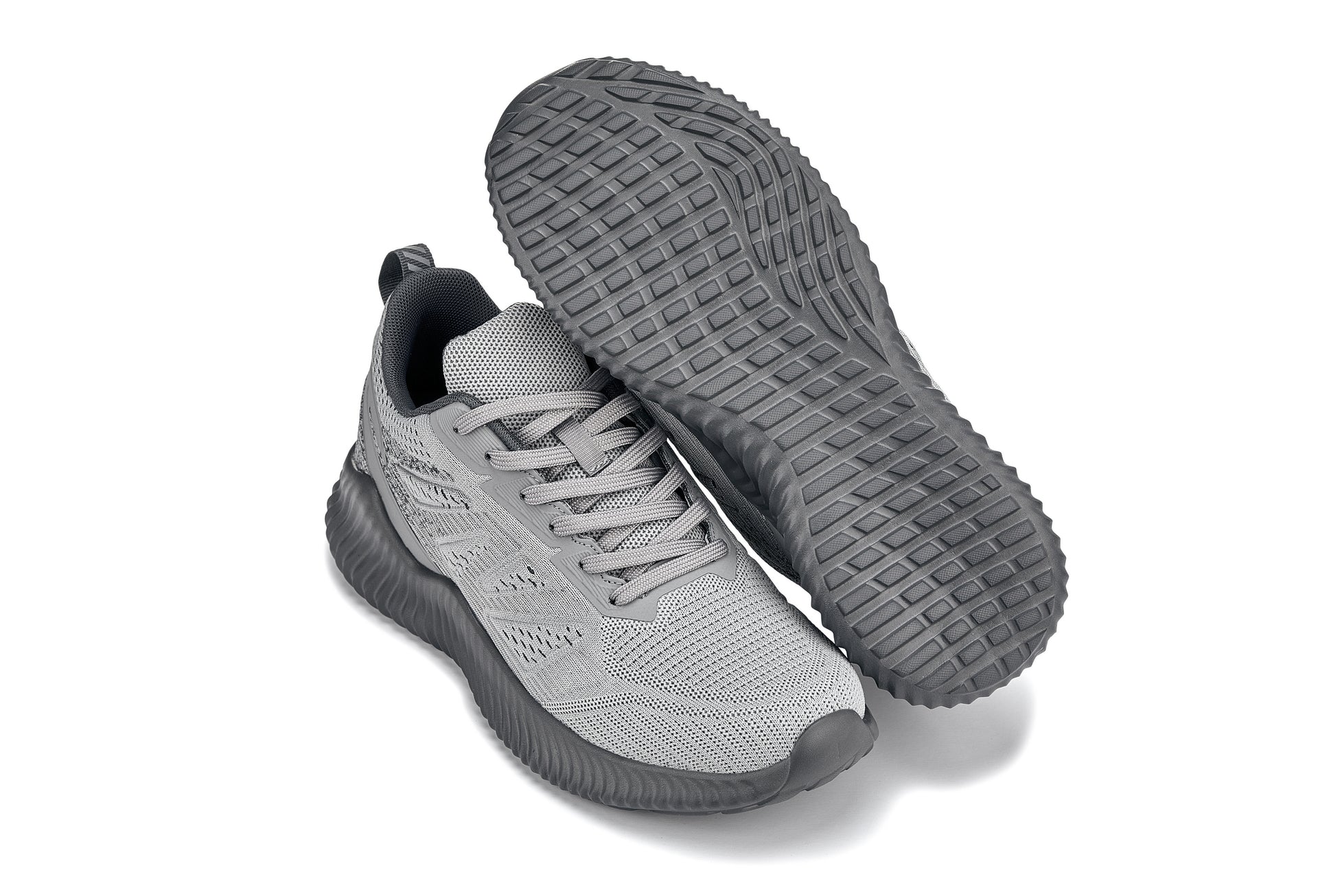 CALTO - Q221 - 2.6 Inches Taller (Cement/Pewter) - Lightweight Sporty Sneakers - Triathlete Store