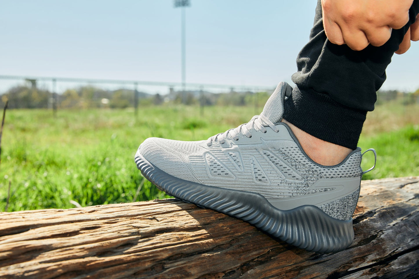 CALTO - Q221 - 2.6 Inches Taller (Cement/Pewter) - Lightweight Sporty Sneakers - Triathlete Store