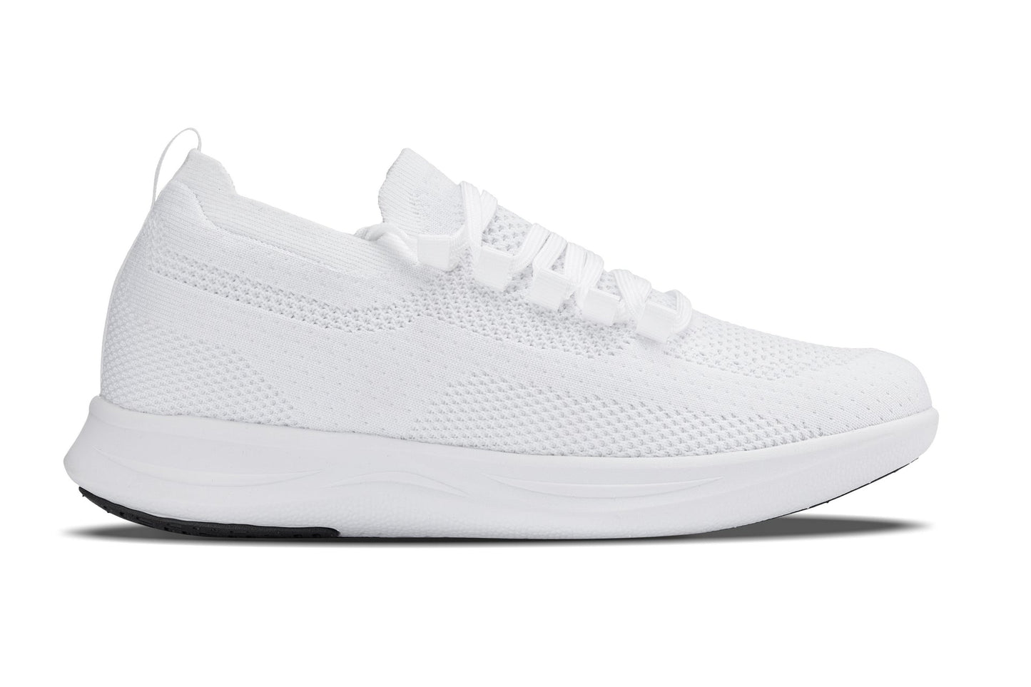 CALTO - QA061 - 2.4 Inches Taller (White/White Sole) - Lightweight Knitted Sneakers - Triathlete Store