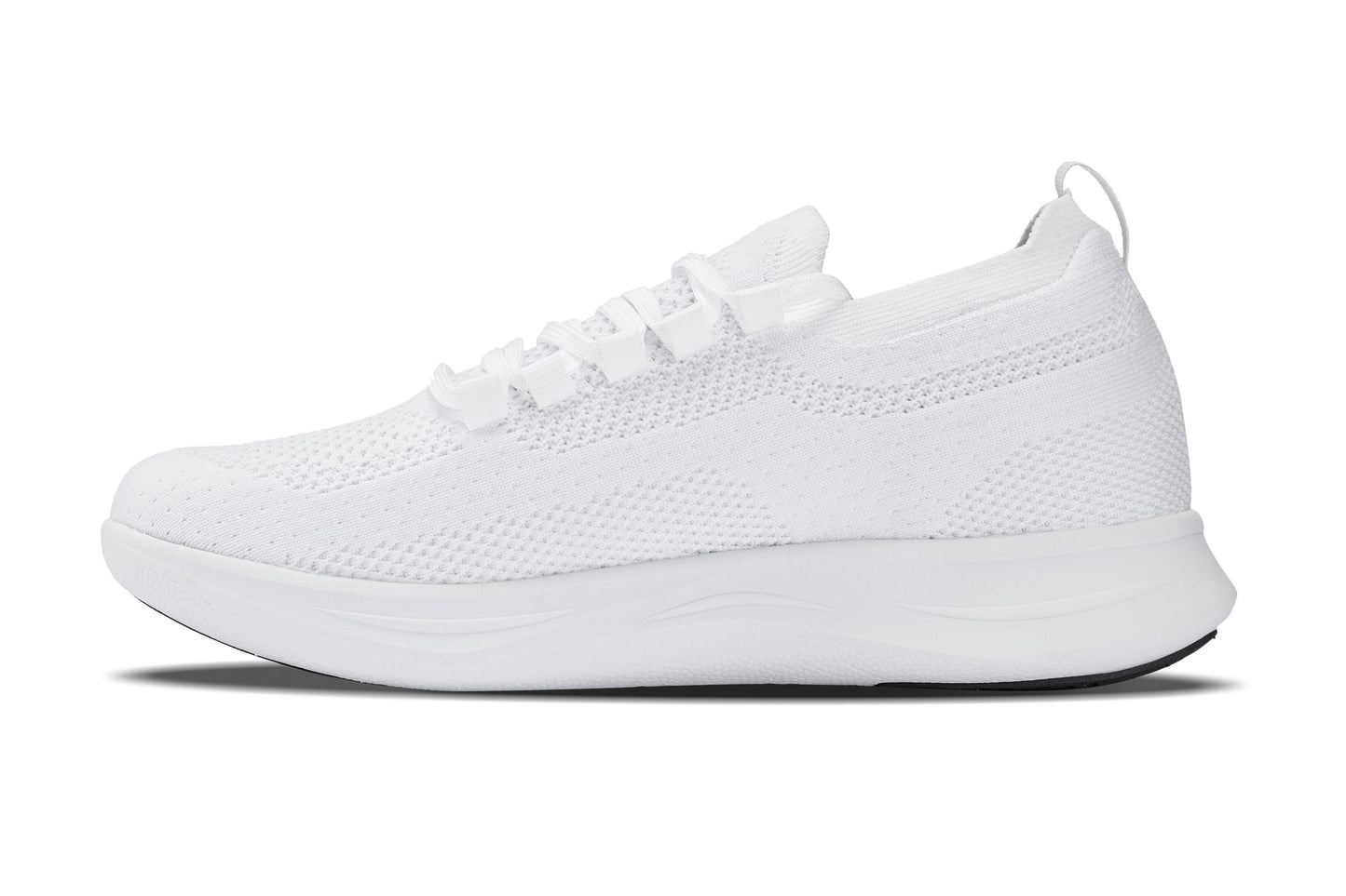 CALTO - QA061 - 2.4 Inches Taller (White/White Sole) - Lightweight Knitted Sneakers - Triathlete Store